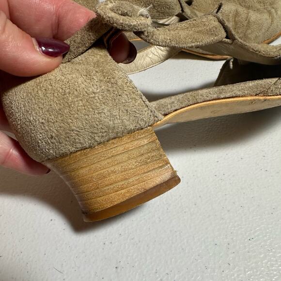 Joan and David Tan Women's Suede Heels - Picture 7 of 14